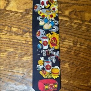 American Vintage Old School Vintage McDonalds Burger Fries Colorful Graphic Tie